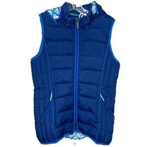 Hatley Girl's Puffer Vest Winter Blue Light Weight Full Zip Size‎ XS